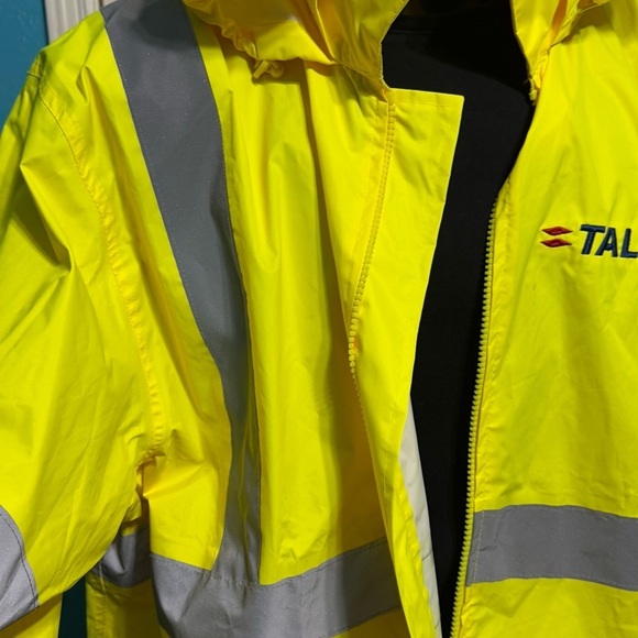 Portwest Neon Yellow & Gray Reflective stripes High Visibility Rain Jacket 3XL - Picture 13 of 17